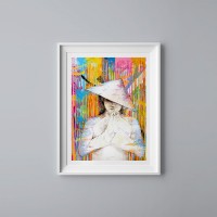 PRAYING AO DAI Ricepaper Print